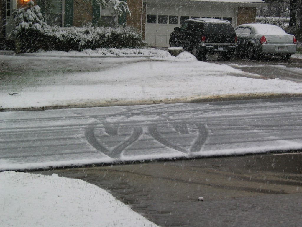 Snow hearts